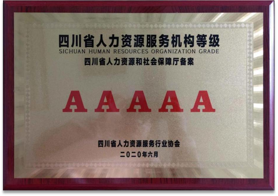 四川省人力資源服務(wù)機(jī)構(gòu)等級(jí):AAAAA